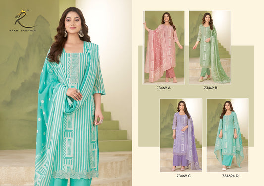 Summer Waves 73469 Rakhi Fashion Lilen Pant Style Suits Wholesale Price