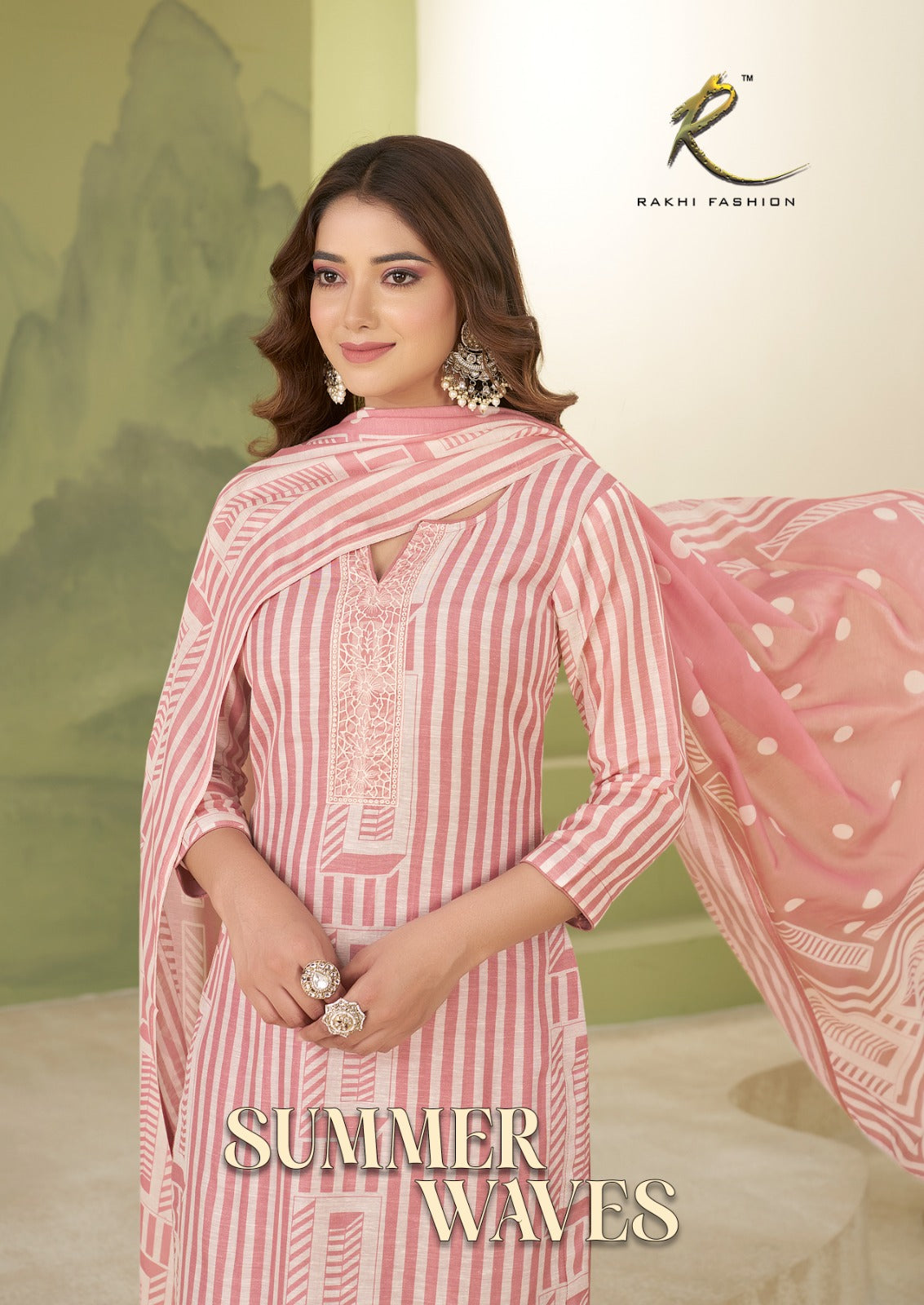 Summer Waves 73469 Rakhi Fashion Lilen Pant Style Suits Wholesale Price