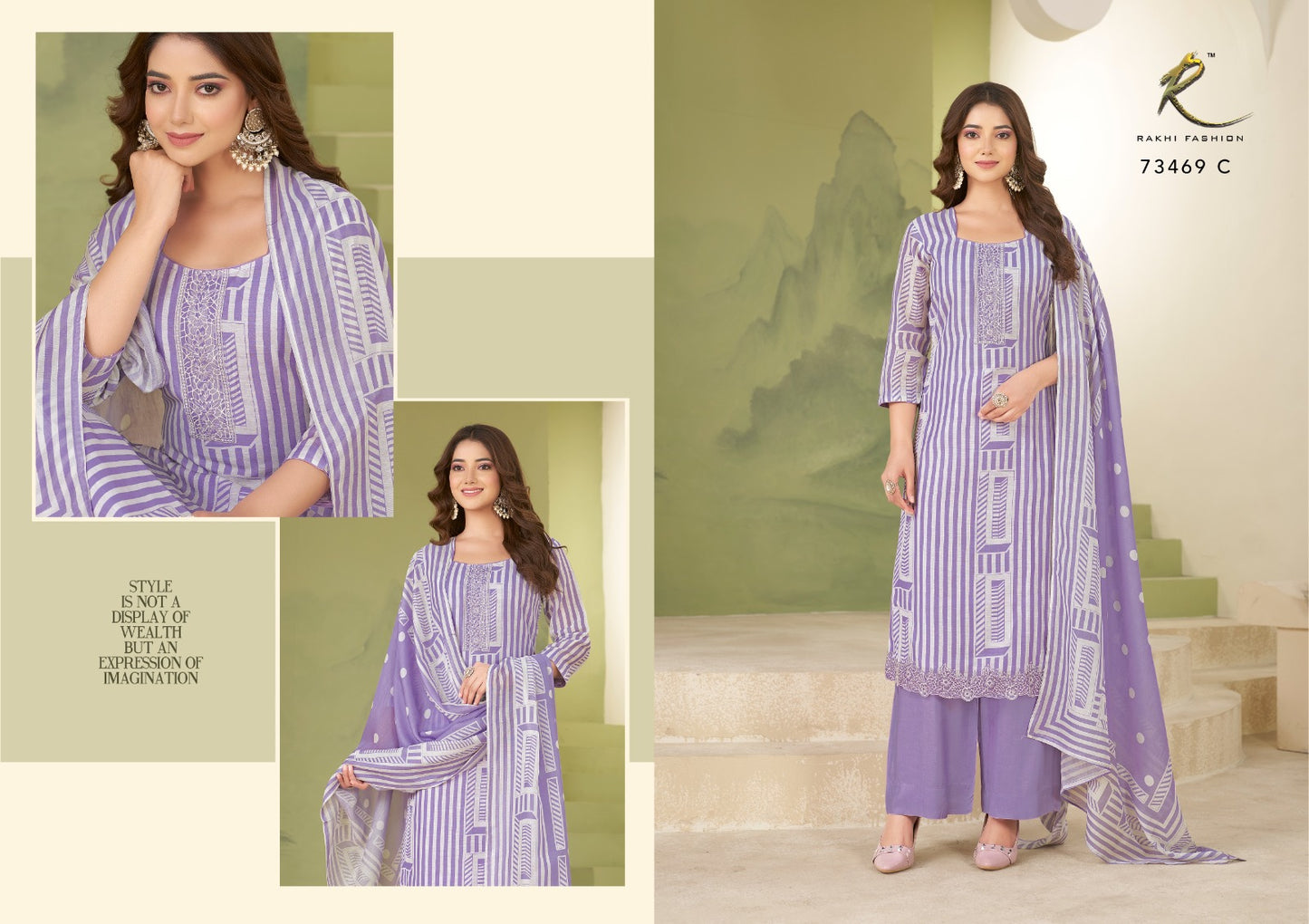 Summer Waves 73469 Rakhi Fashion Lilen Pant Style Suits Wholesale Price