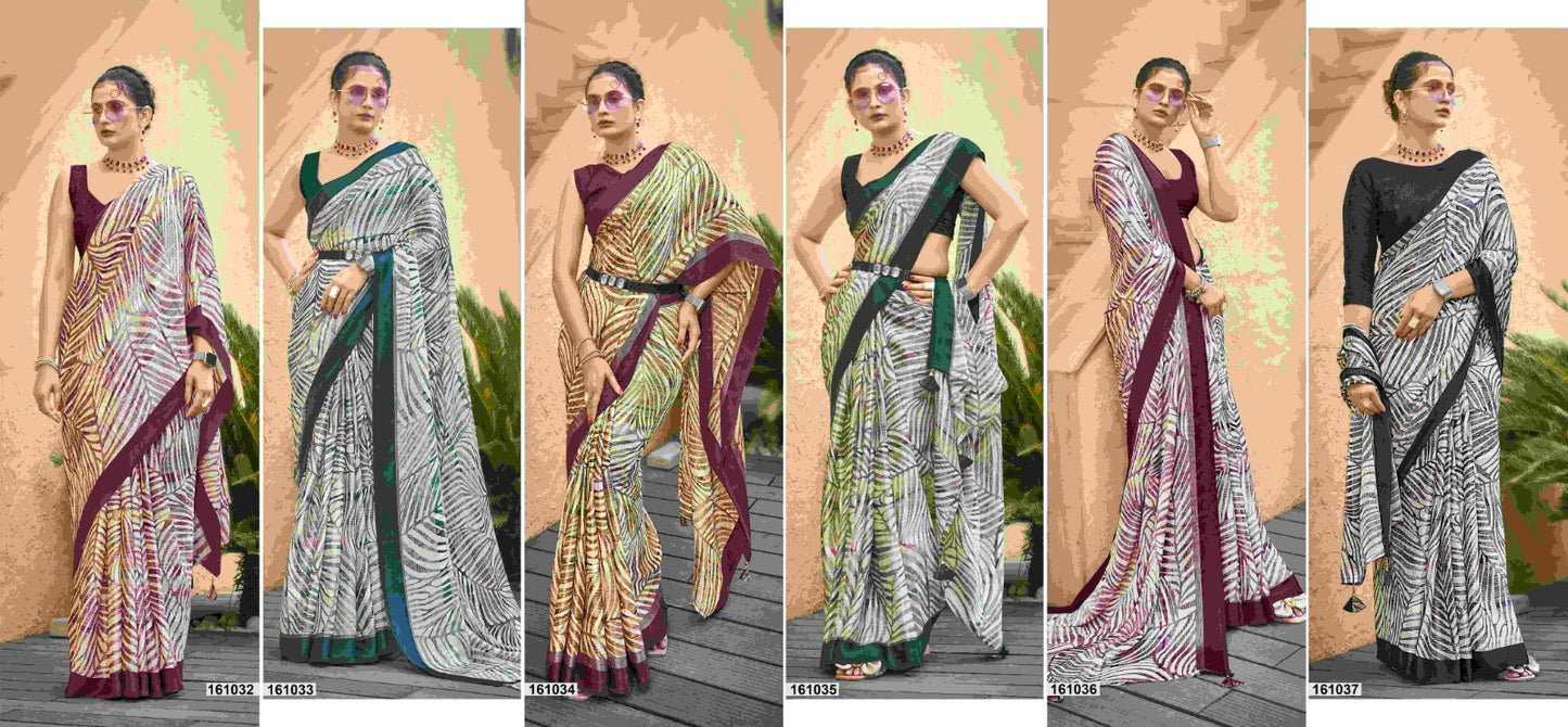 Sunanda Vol 4 Vallabhi Prints Brasso Sarees Exporter Ahmedabad