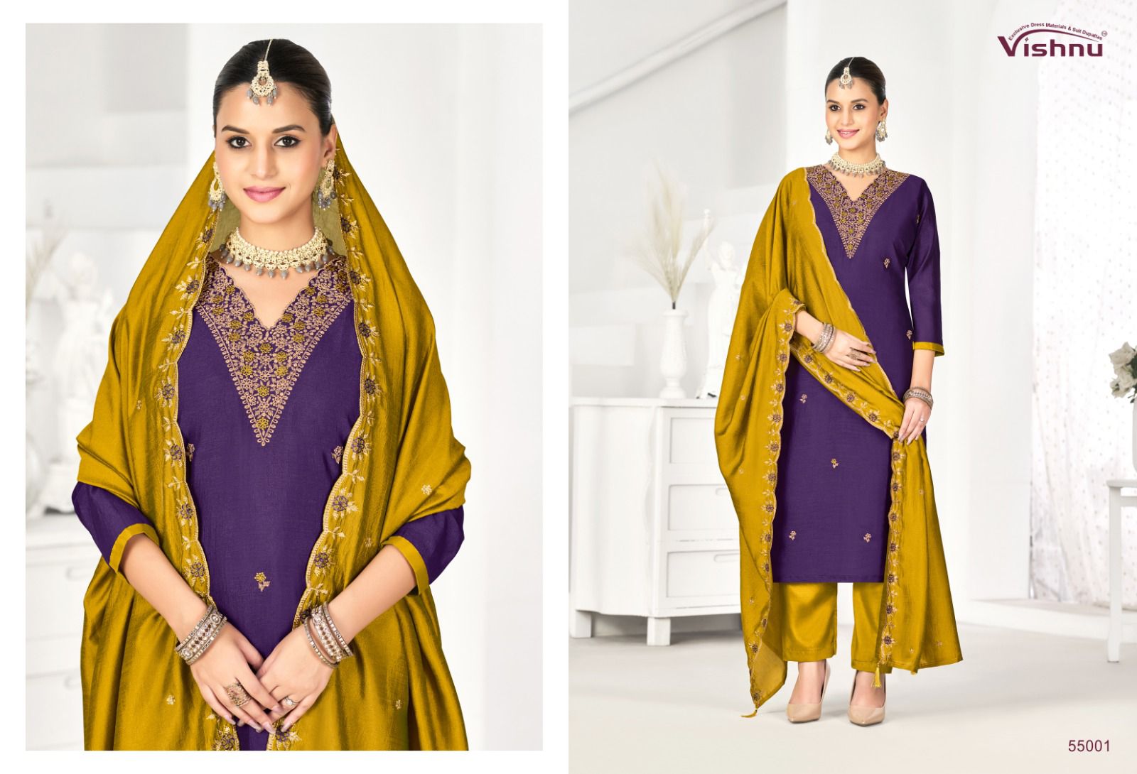 Sunayana Vishnu Impex Vichitra Silk Pant Style Suits Supplier Ahmedabad