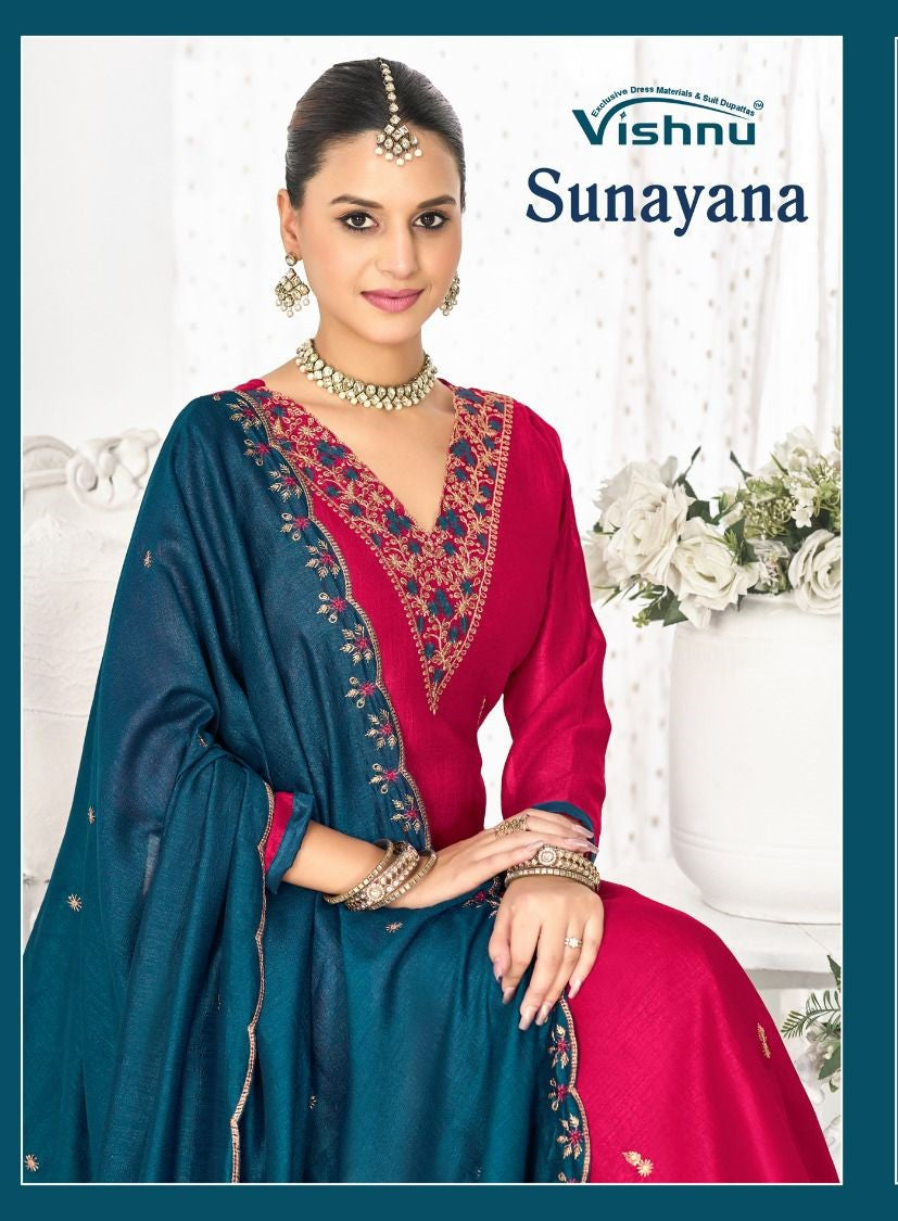 Sunayana Vishnu Impex Vichitra Silk Pant Style Suits Supplier Ahmedabad