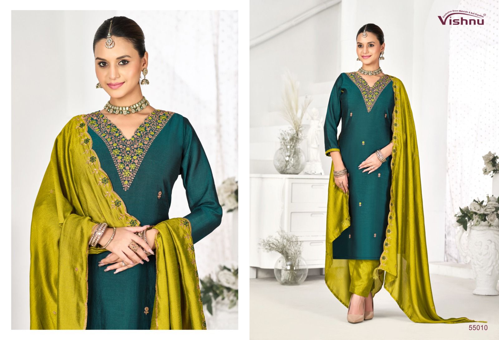 Sunayana Vishnu Impex Vichitra Silk Pant Style Suits Supplier Ahmedabad