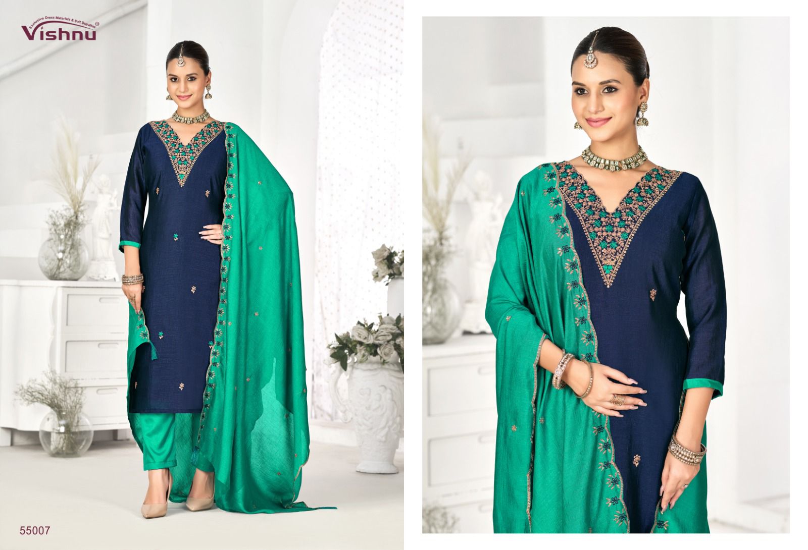 Sunayana Vishnu Impex Vichitra Silk Pant Style Suits Supplier Ahmedabad