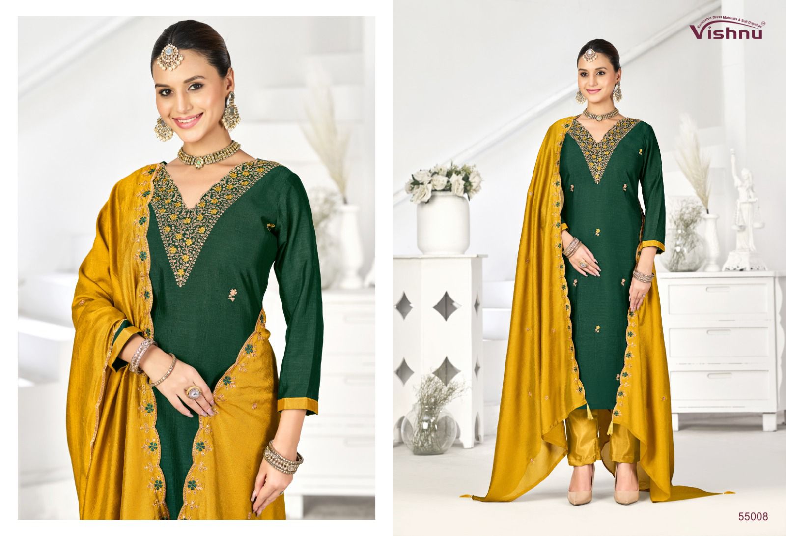 Sunayana Vishnu Impex Vichitra Silk Pant Style Suits Supplier Ahmedabad