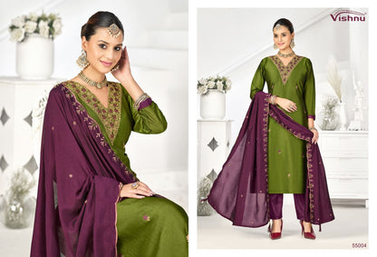 Sunayana Vishnu Impex Vichitra Silk Pant Style Suits Supplier Ahmedabad
