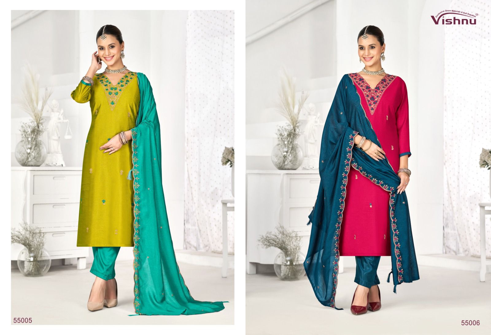 Sunayana Vishnu Impex Vichitra Silk Pant Style Suits Supplier Ahmedabad