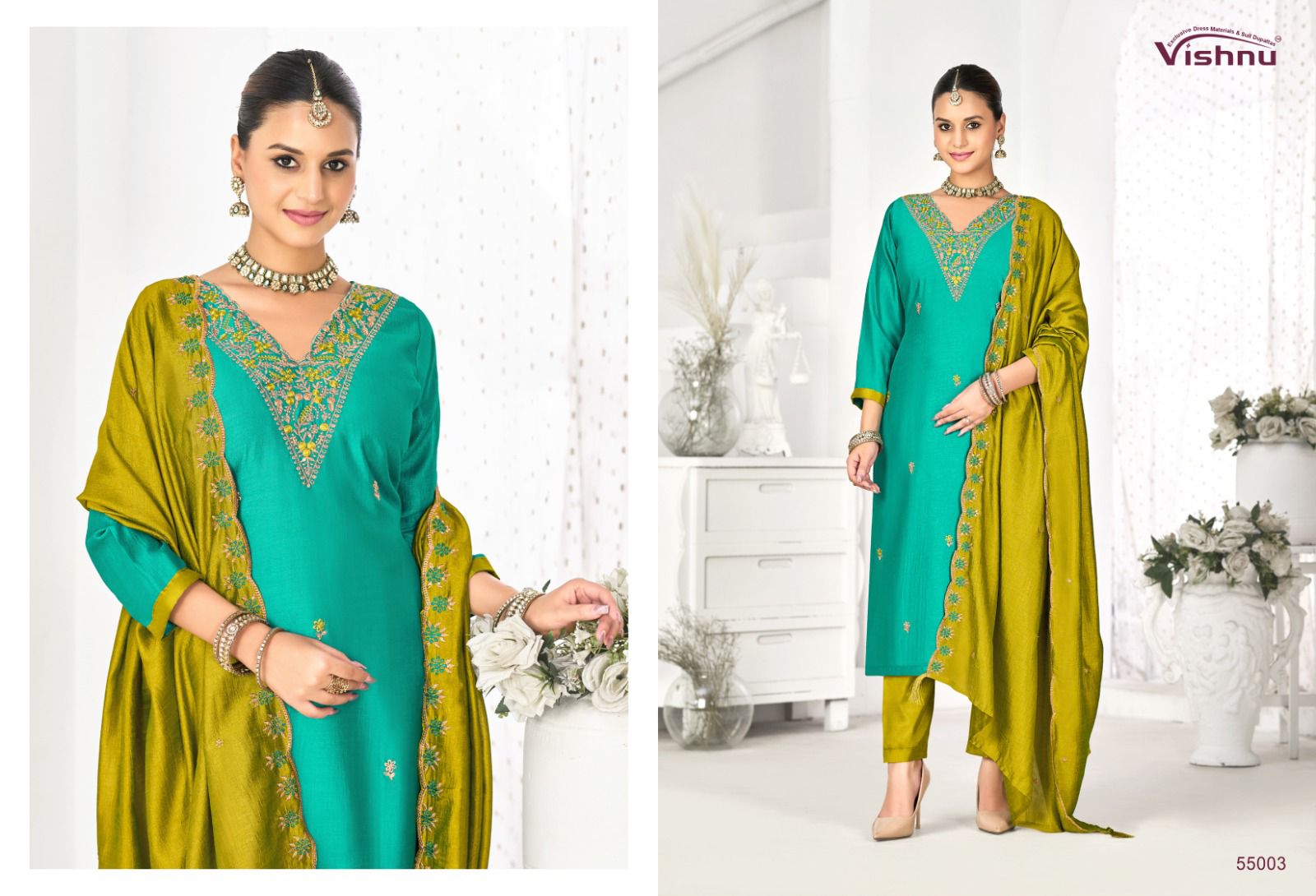 Sunayana Vishnu Impex Vichitra Silk Pant Style Suits Supplier Ahmedabad