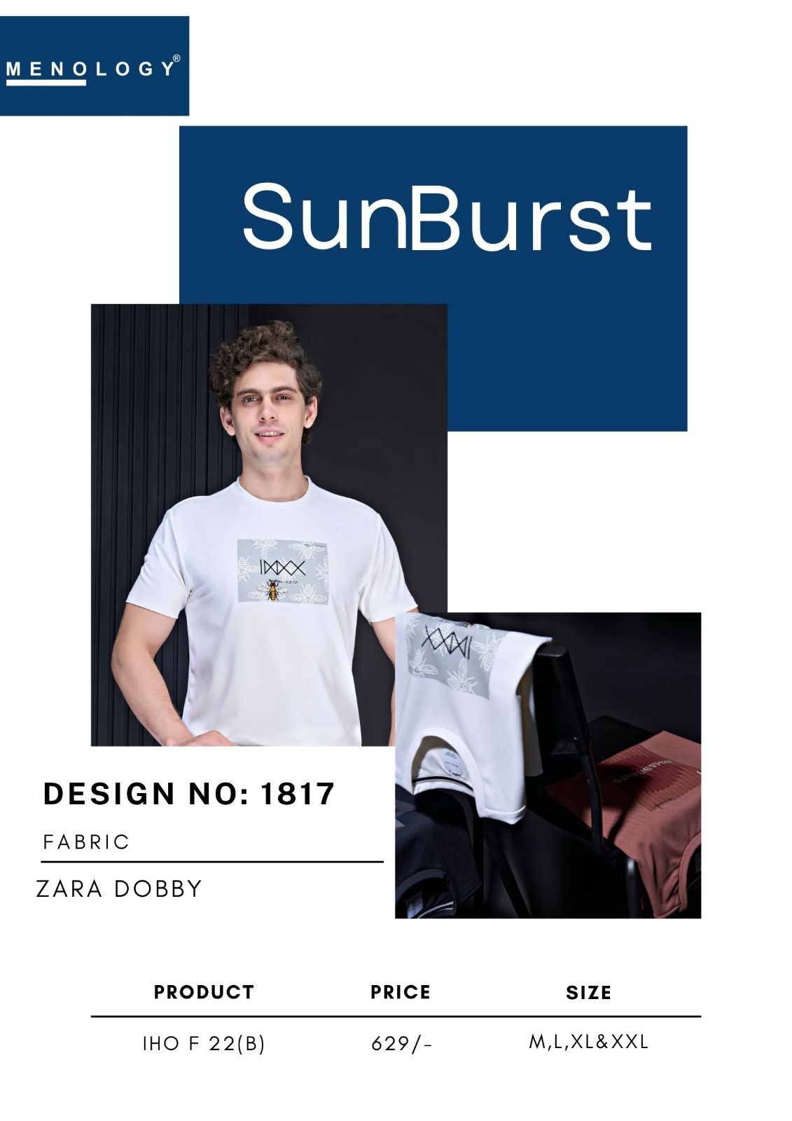 Sunburst Iho F 22 B Menology Zara Mens Tshirts Supplier India