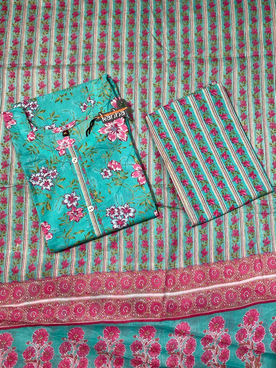 Sundari Kanha Pure Cotton Readymade Pant Style Suits
