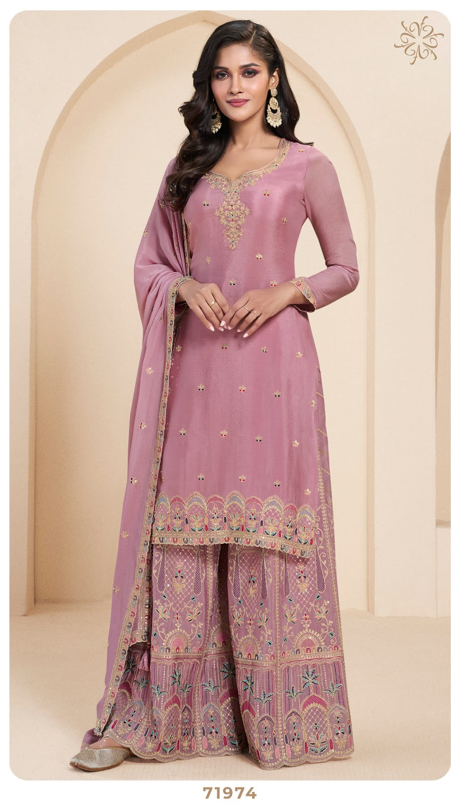 Sundari Kuleesh Vinay Fashion Llp Chinon Plazzo Style Suits Supplier Gujarat