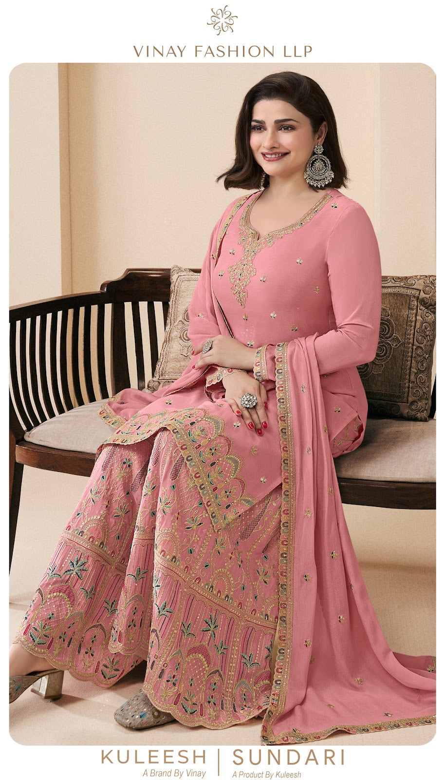 Sundari Kuleesh Vinay Fashion Llp Chinon Plazzo Style Suits Supplier Gujarat