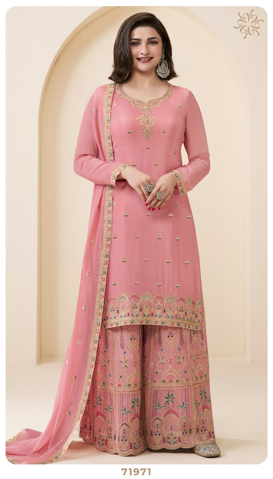 Sundari Kuleesh Vinay Fashion Llp Chinon Plazzo Style Suits Supplier Gujarat