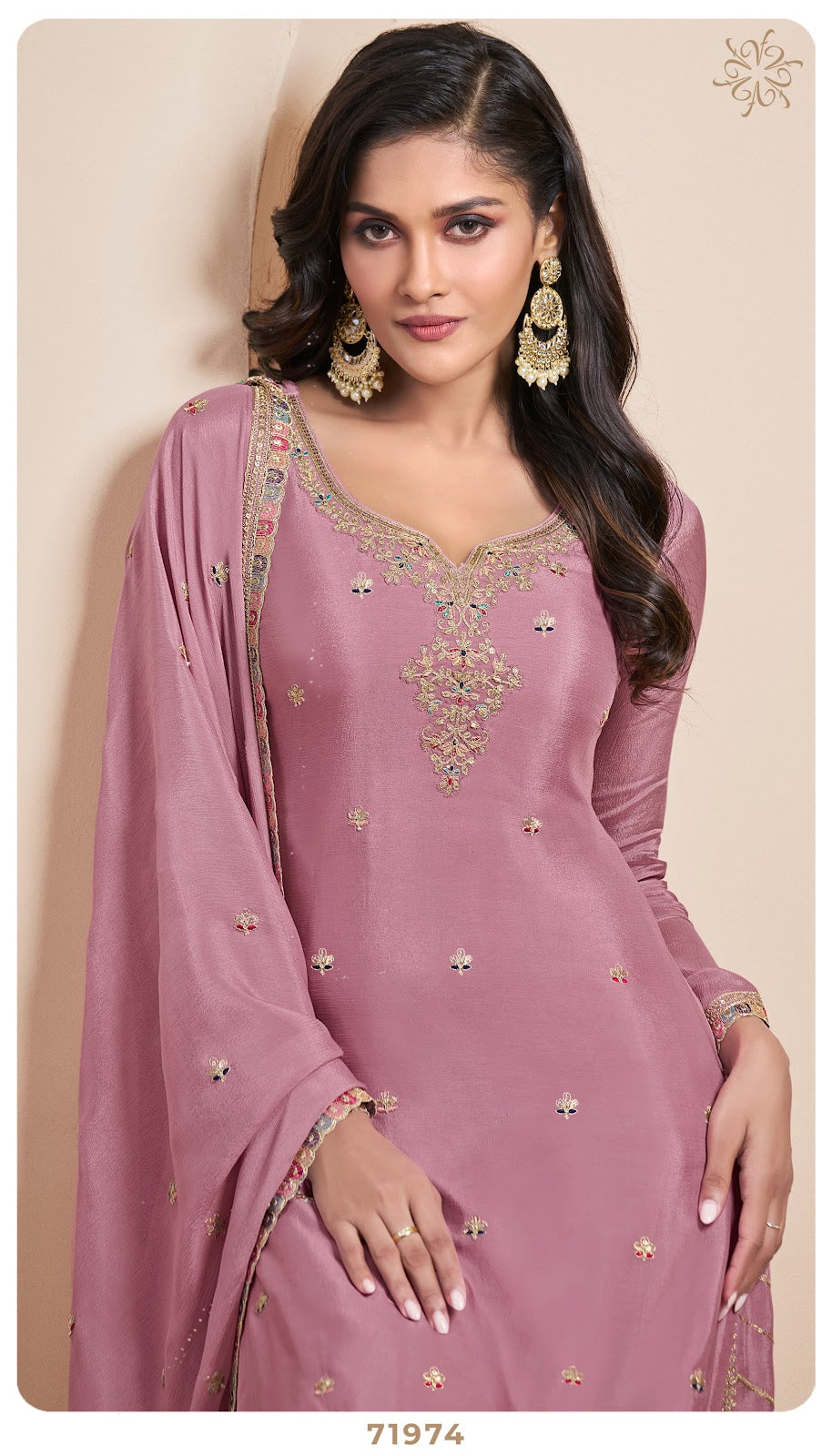 Sundari Kuleesh Vinay Fashion Llp Chinon Plazzo Style Suits Supplier Gujarat