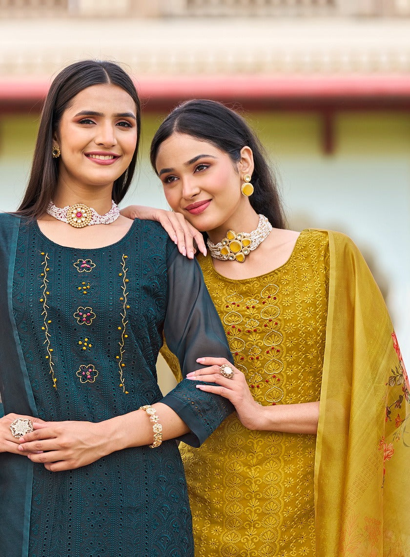 Sundari Vol 1 Radhika Lifestyle Organza Readymade Pant Style Suits Wholesaler India