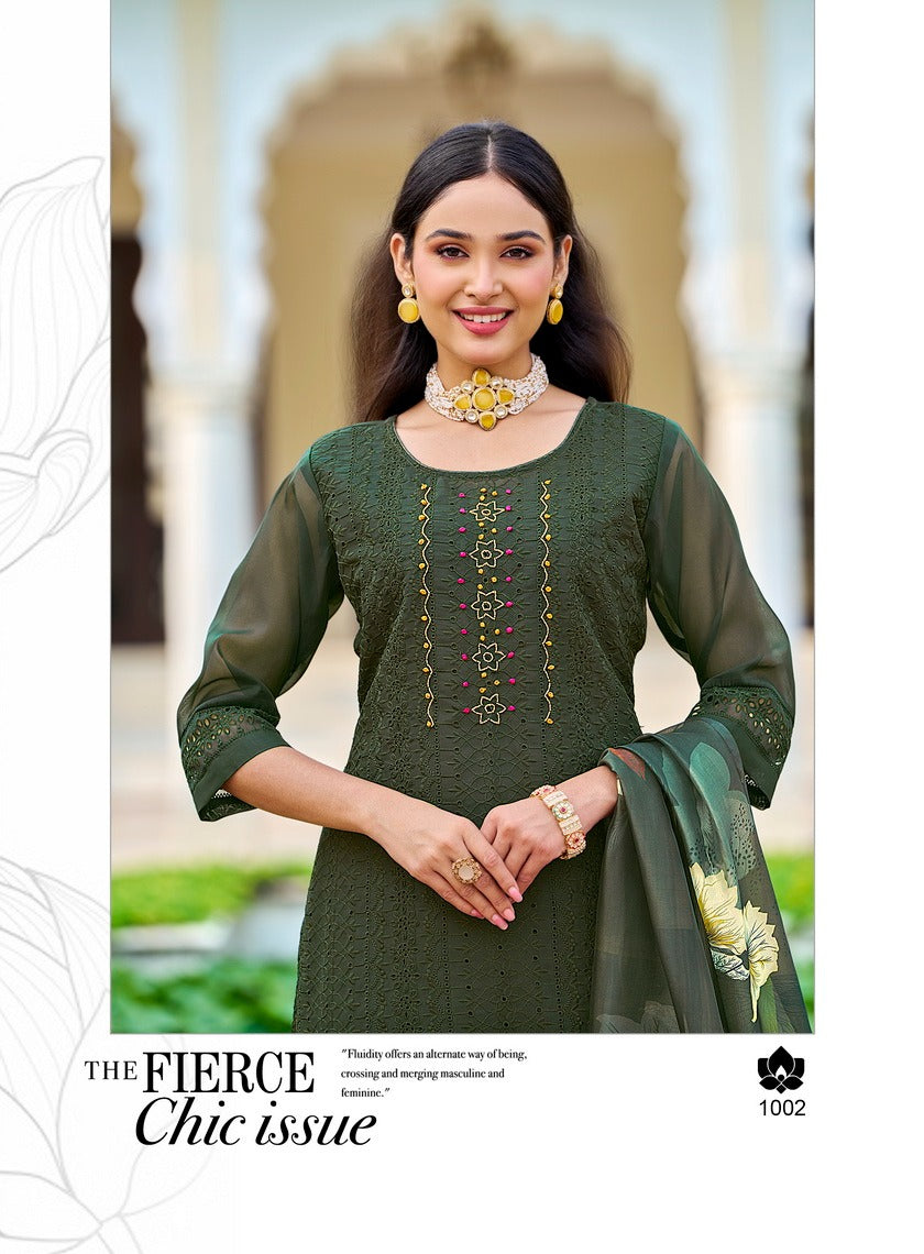 Sundari Vol 1 Radhika Lifestyle Organza Readymade Pant Style Suits Wholesaler India