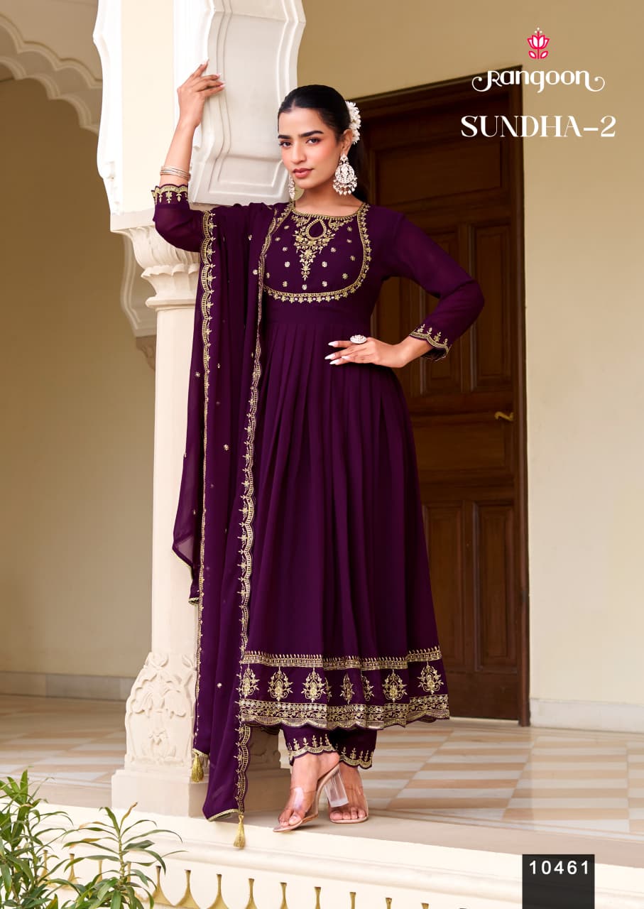 Sundha Vol 2 Rangoon Georgette Readymade Anarkali Suits Manufacturer