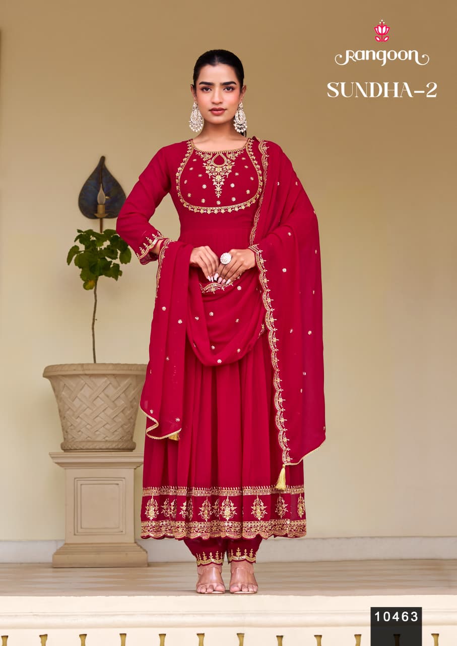 Sundha Vol 2 Rangoon Georgette Readymade Anarkali Suits Manufacturer