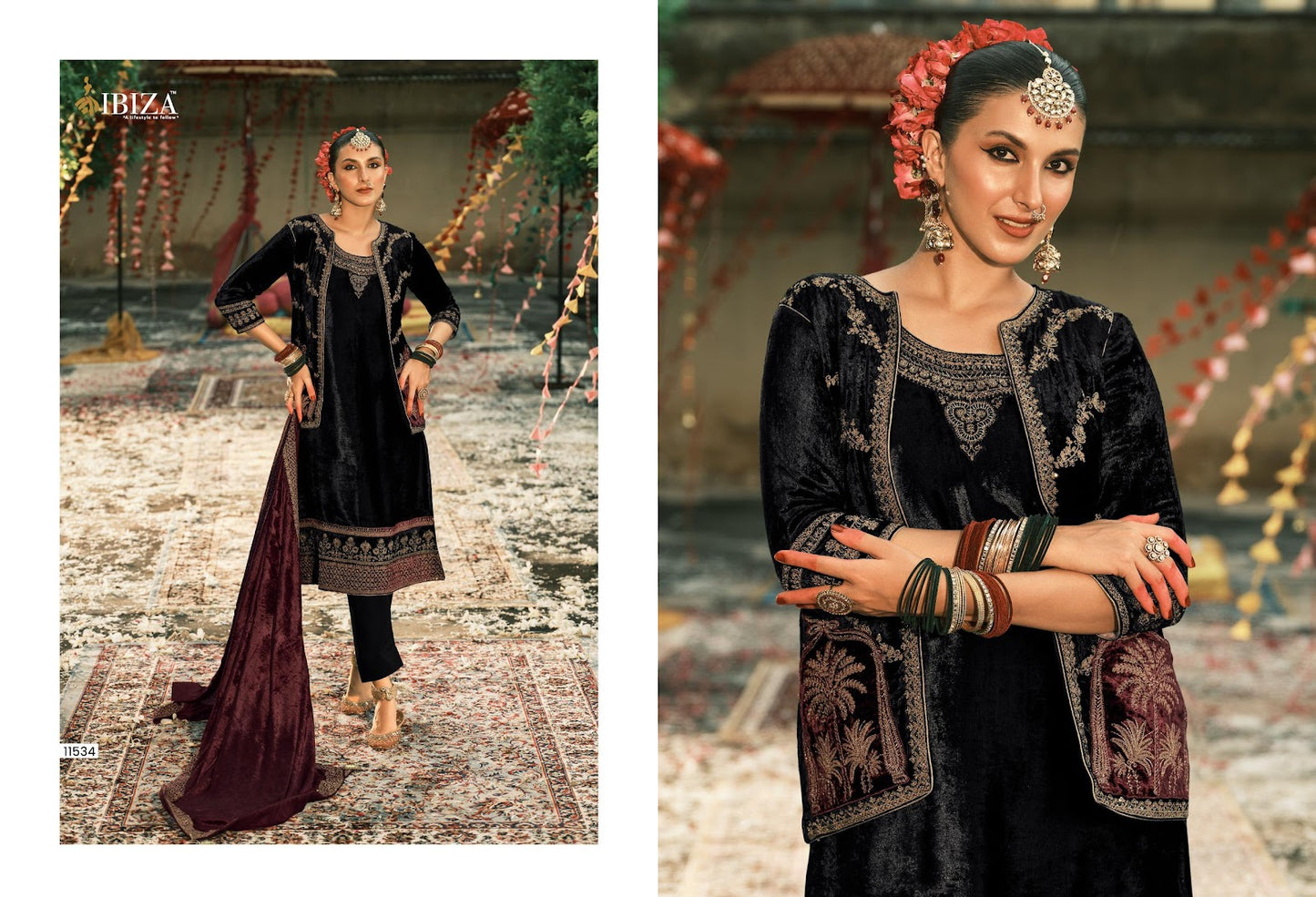 Suneherii Ibiza Viscose Velvet Suits Wholesale