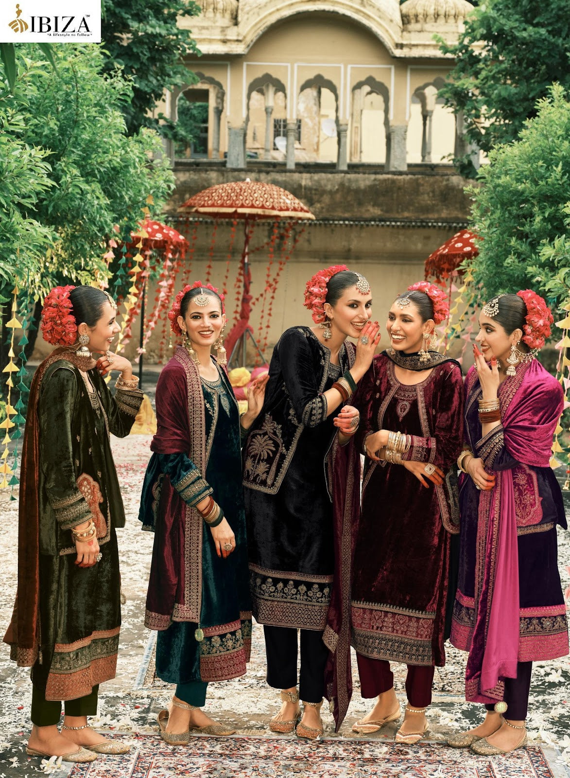 Suneherii Ibiza Viscose Velvet Suits Wholesale