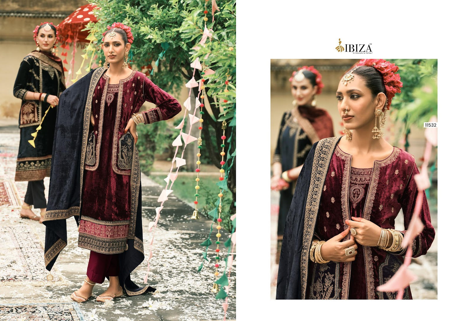 Suneherii Ibiza Viscose Velvet Suits Wholesale