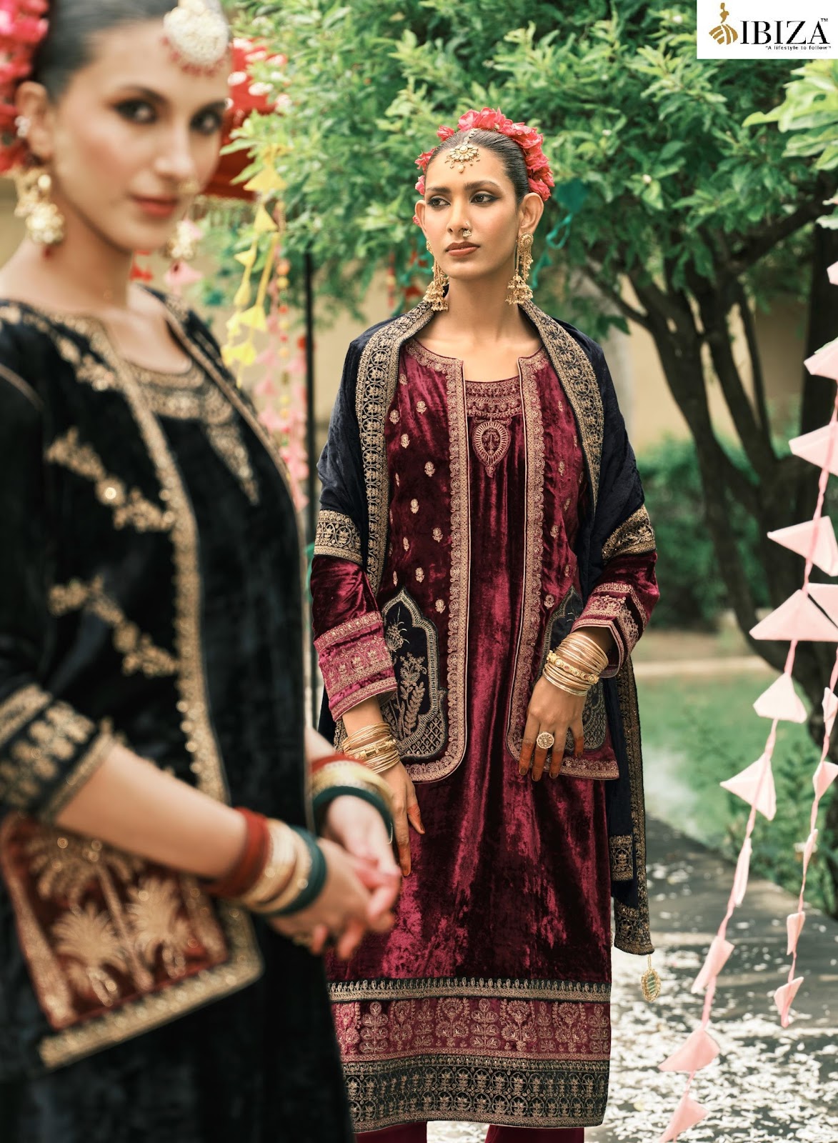 Suneherii Ibiza Viscose Velvet Suits Wholesale