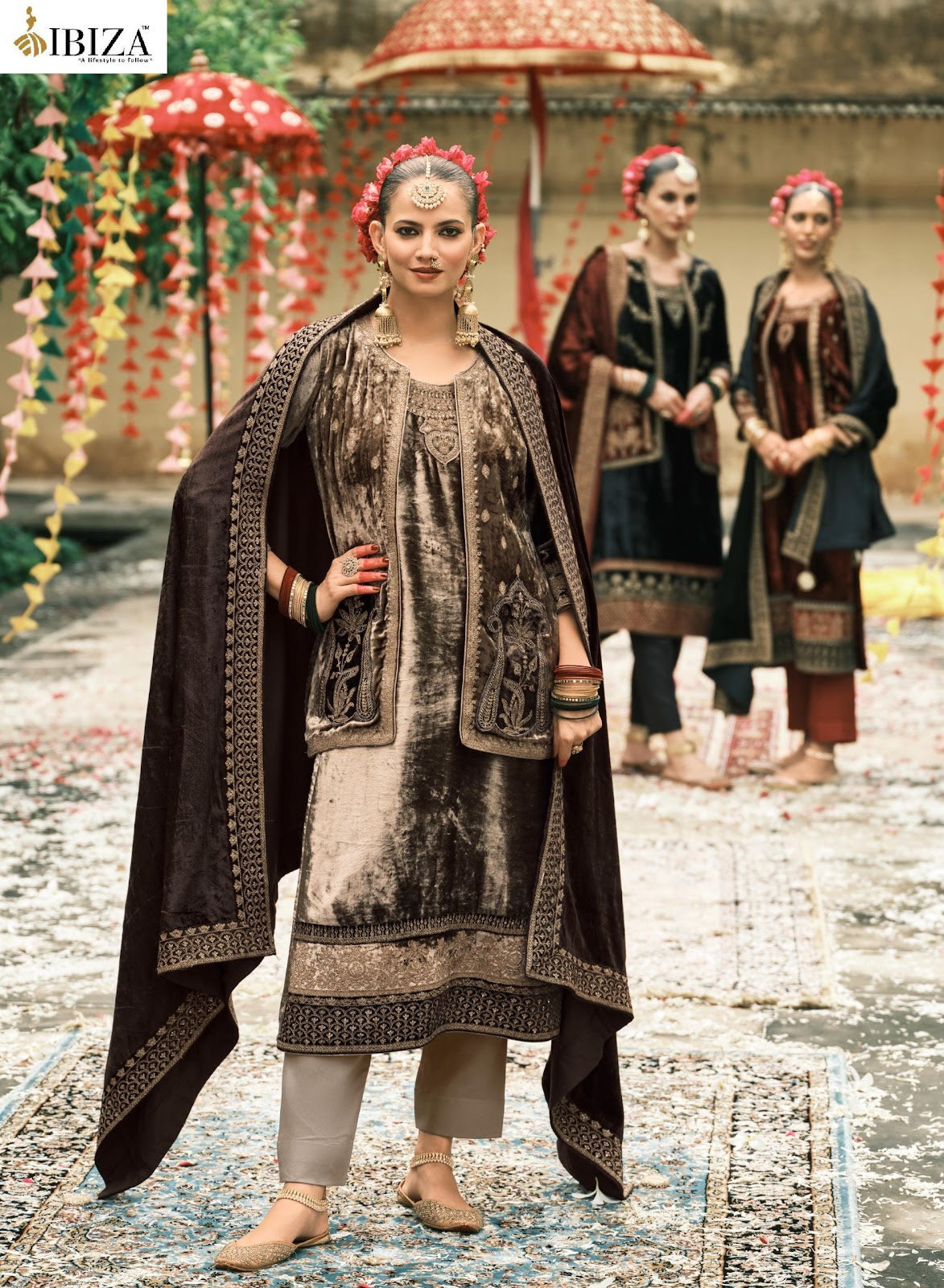 Suneherii Ibiza Viscose Velvet Suits Wholesale