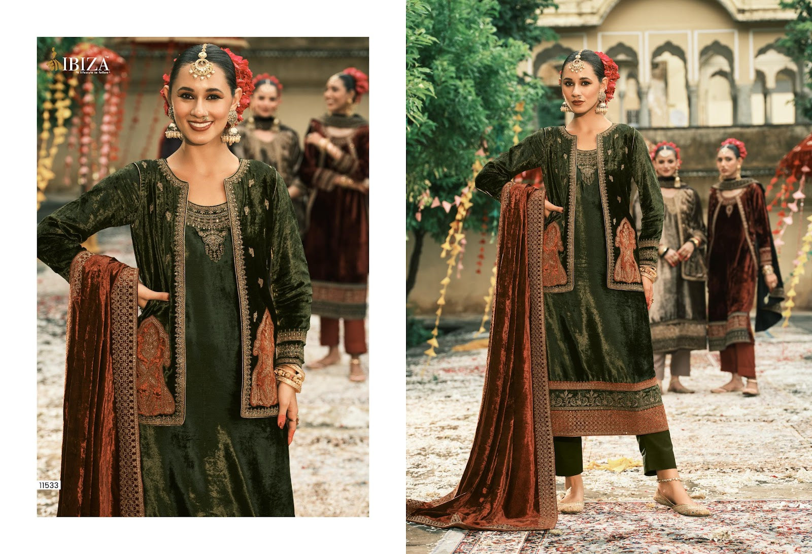 Suneherii Ibiza Viscose Velvet Suits Wholesale