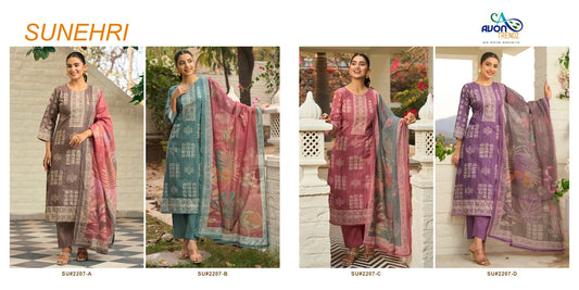 Sunehri Avon Trendz Cotton Lawn Pant Style Suits Manufacturer