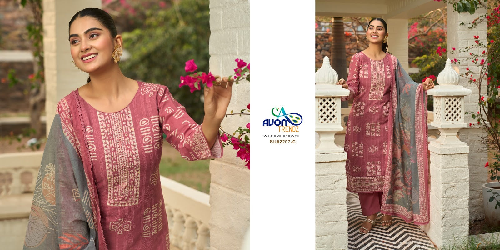 Sunehri Avon Trendz Cotton Lawn Pant Style Suits Manufacturer