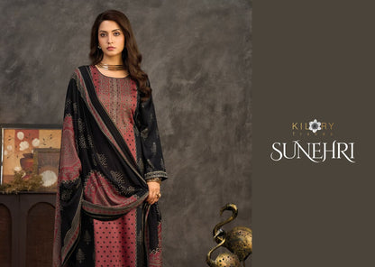 Sunehri Kilory Gaji Silk Pant Style Suits Wholesaler Ahmedabad