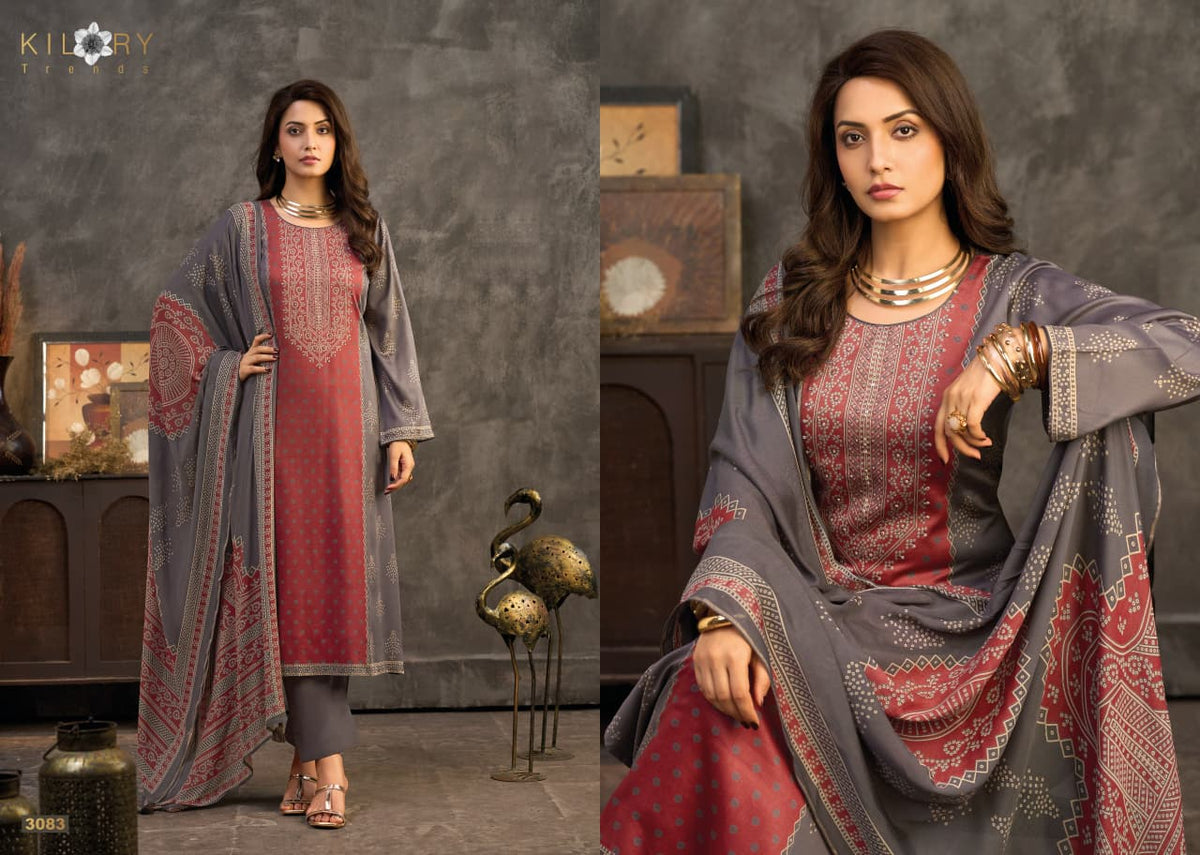 Sunehri Kilory Gaji Silk Pant Style Suits Wholesaler Ahmedabad