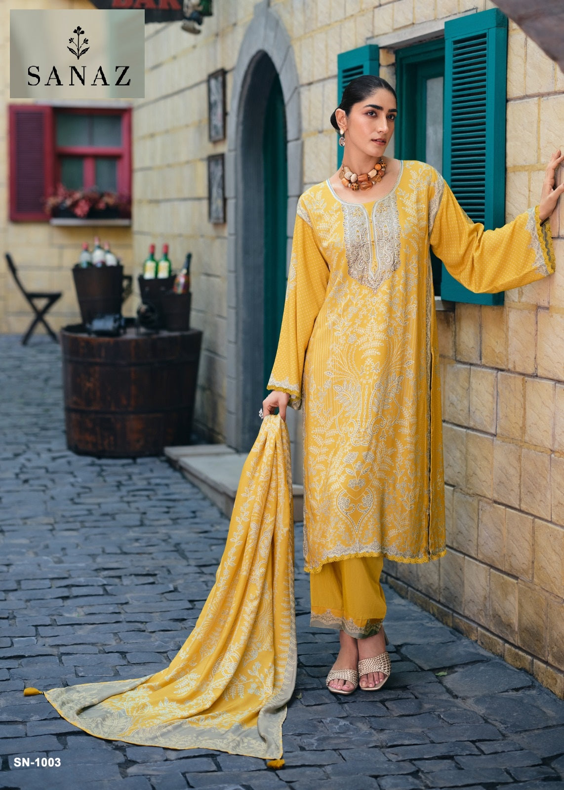 Sunehri Sanaz Viscose Pashmina Suits Manufacturer Ahmedabad