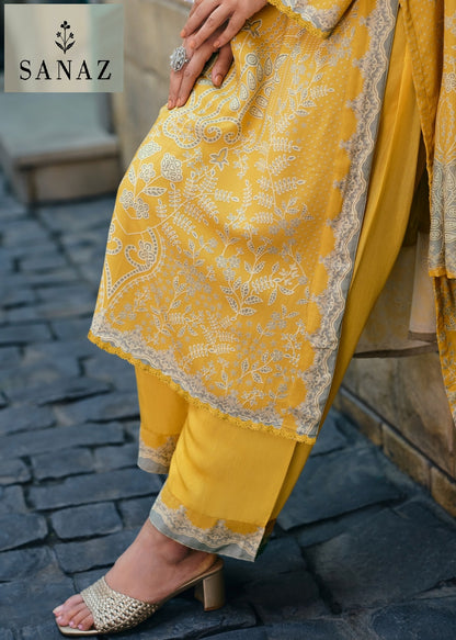 Sunehri Sanaz Viscose Pashmina Suits Manufacturer Ahmedabad