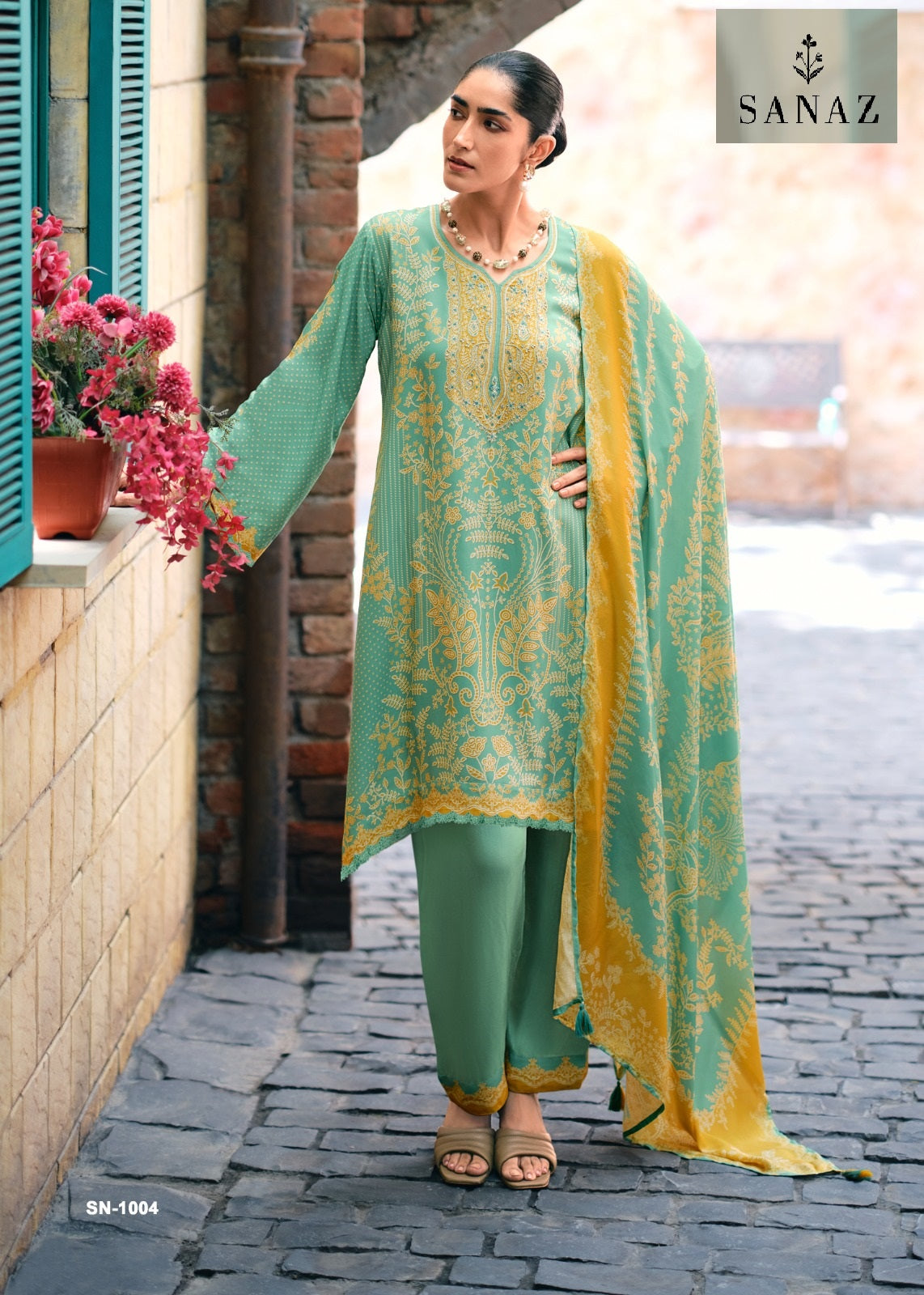 Sunehri Sanaz Viscose Pashmina Suits Manufacturer Ahmedabad