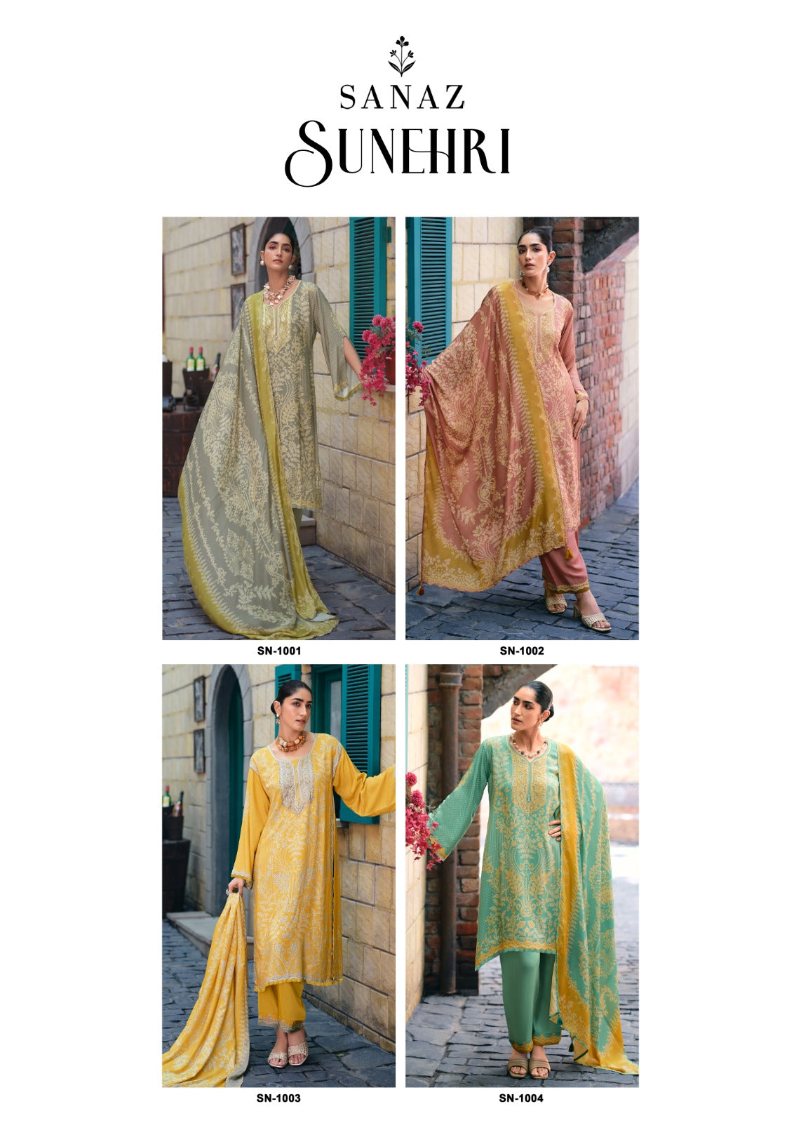 Sunehri Sanaz Viscose Pashmina Suits Manufacturer Ahmedabad