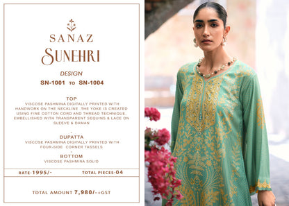 Sunehri Sanaz Viscose Pashmina Suits Manufacturer Ahmedabad