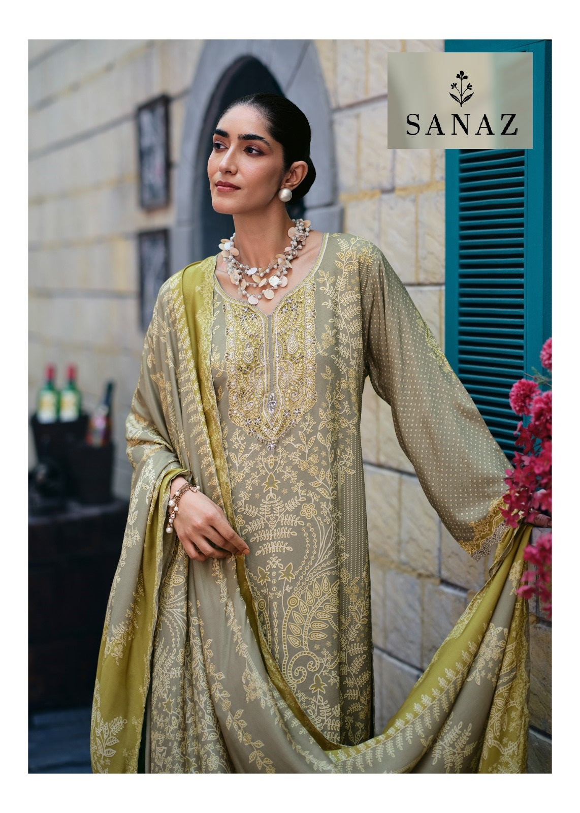 Sunehri Sanaz Viscose Pashmina Suits Manufacturer Ahmedabad