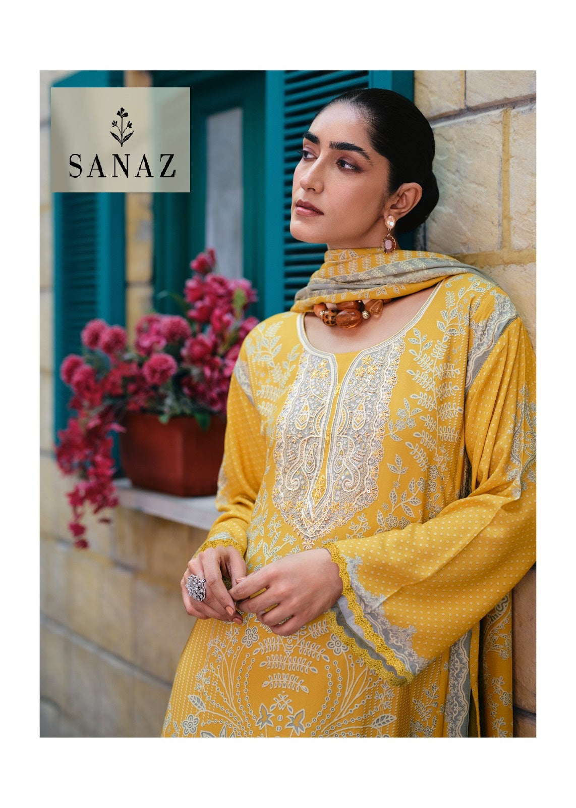Sunehri Sanaz Viscose Pashmina Suits Manufacturer Ahmedabad