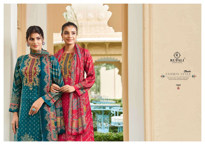 Sunera Rupali Pure Viscose Muslin Pant Style Suits Wholesaler Gujarat