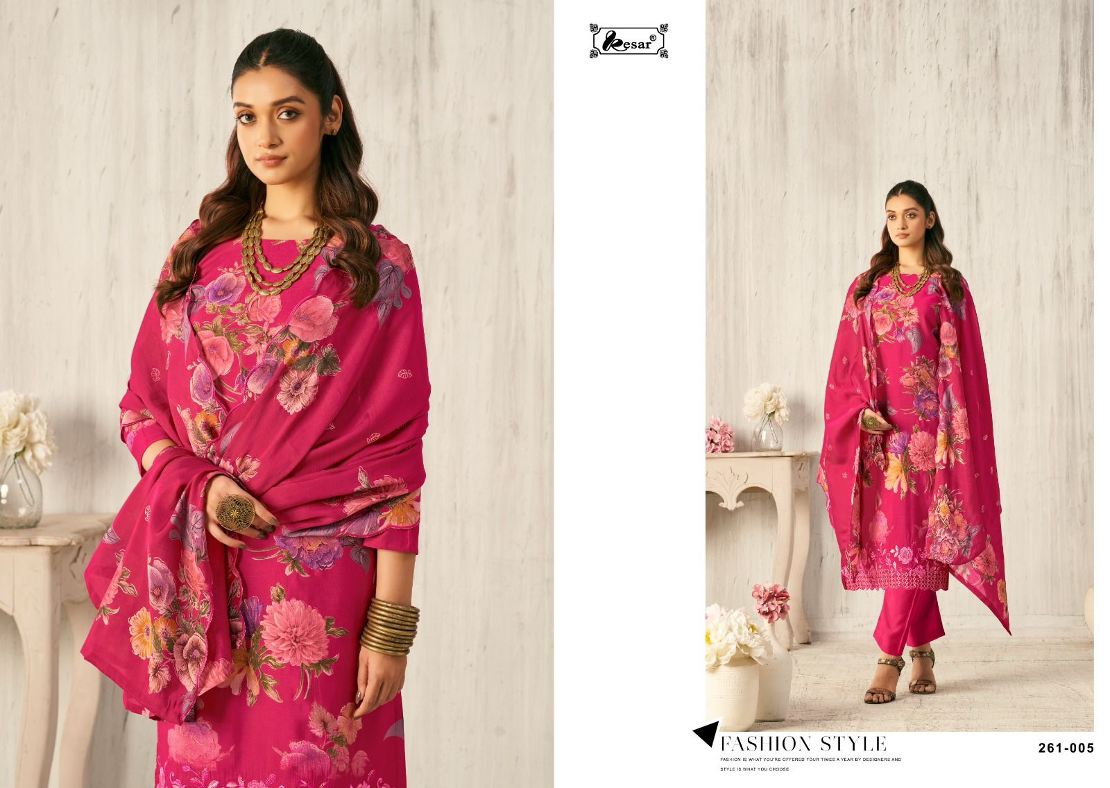 Sunflower Kesar Viscose Muslin Karachi Salwar Suits Manufacturer Ahmedabad