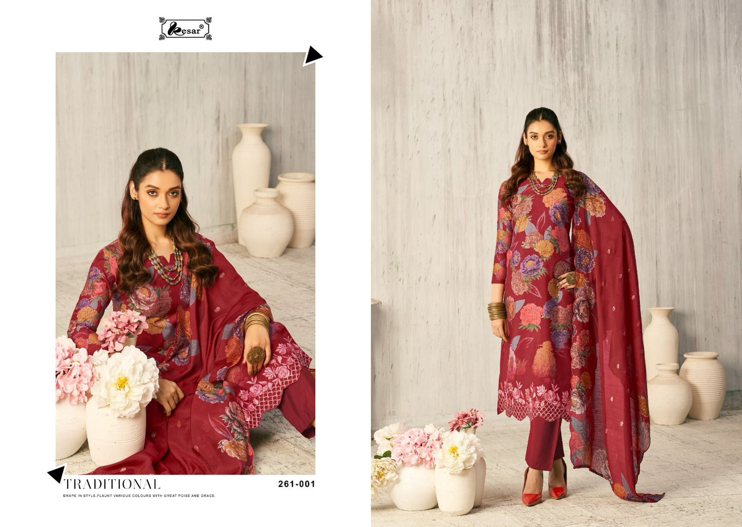 Sunflower Kesar Viscose Muslin Karachi Salwar Suits Manufacturer Ahmedabad