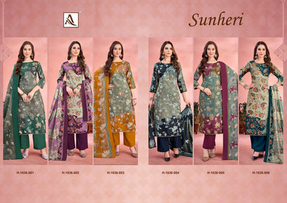 Sunheri Alok Zam Cotton Karachi Salwar Suits Wholesale