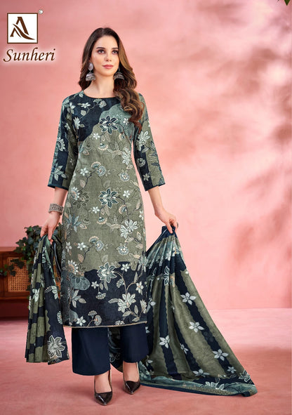 Sunheri Alok Zam Cotton Karachi Salwar Suits Wholesale