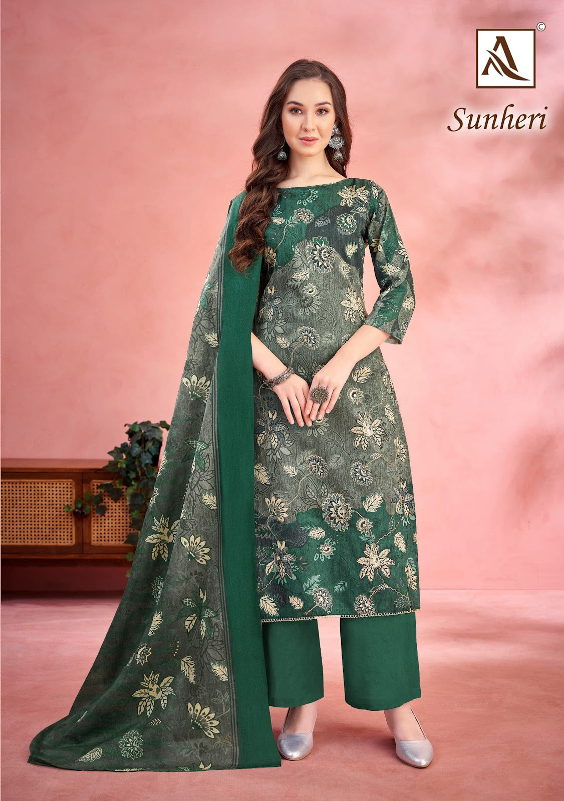 Sunheri Alok Zam Cotton Karachi Salwar Suits Wholesale