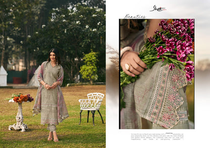 Sunheri Dhoop Jay Vijay Shai Chanderi Pant Style Suits Wholesale Rate