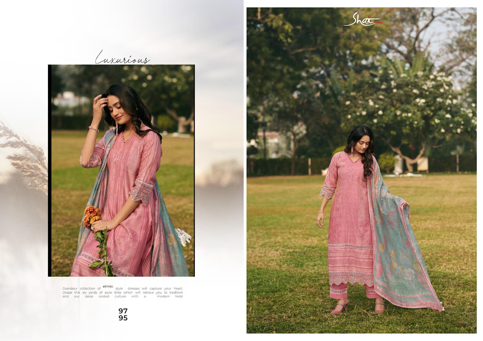 Sunheri Dhoop Jay Vijay Shai Chanderi Pant Style Suits Wholesale Rate