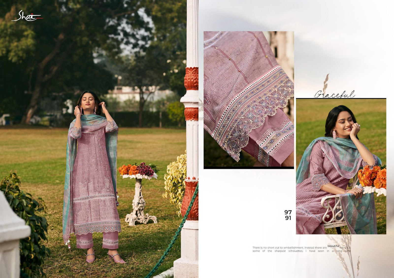 Sunheri Dhoop Jay Vijay Shai Chanderi Pant Style Suits Wholesale Rate