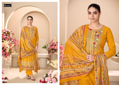 Sunheri Dhoop Kesar Lawn Cotton Karachi Salwar Suits Supplier India