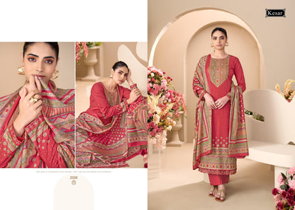 Sunheri Dhoop Kesar Lawn Cotton Karachi Salwar Suits Supplier India